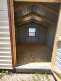 12x12  Steel Peak Storage w/Single Door & Window