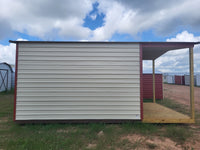12x20 Wood Accent Cabin Shell with Porch