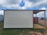 12x20 Wood Accent Cabin Shell with Porch