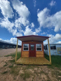 12x20 Wood Accent Cabin Shell with Porch