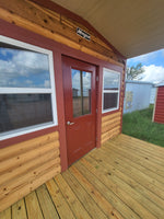 12x20 Wood Accent Cabin Shell with Porch