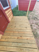 12x20 Wood Accent Cabin Shell with Porch
