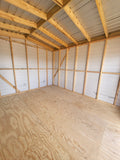 12x20 Wood Accent Cabin Shell with Porch