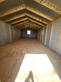 14x32 Steel Tan Siding and Brown Trim and 7' Studs