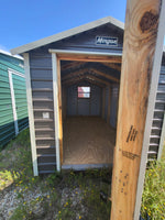 07x14 Dark Grey with Almond Trim Storage Shed