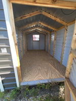 07x14 Dark Grey with Almond Trim Storage Shed