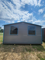 16x32 Roll-Up Door Steel Dark Grey & Light Blue Trim Storage/Garage