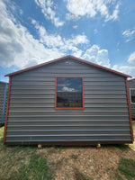 14x32 Roll-Up Door Steel Dark Grey & Red Trim Storage/Garage