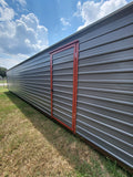 14x32 Roll-Up Door Steel Dark Grey & Red Trim Storage/Garage