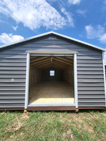 14x32 Roll-Up Door Steel Dark Grey & White Trim Storage/Garage