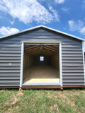 14x32 Roll-Up Door Steel Dark Grey & White Trim Storage/Garage