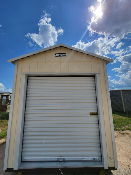 08x10 "Mini Garage" Almond Color Wood and White Trim