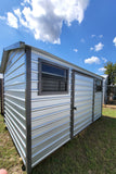 08 x 12 Steel Center Single Door with Two Windows