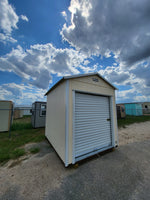 08x10 "Mini Garage" Almond Color Wood and White Trim